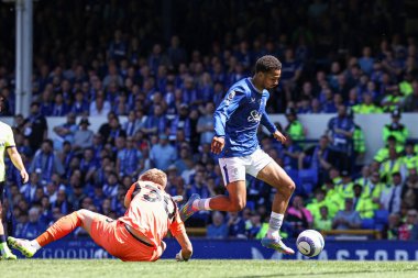 Everton 'dan Iliman Ndiaye 18 Mayıs 2025' te Goodison Park, Liverpool, İngiltere 'de oynanan Premier League maçında Everton' a karşı Southampton maçında 2-0 berabere kaldı.