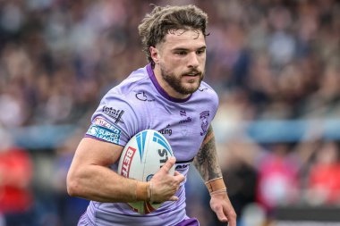 Warrington Wolves 'tan Connor Wrench, 18 Mayıs 2025' te Birleşik Krallık 'ın Wakefield şehrinde oynanan 11. Betfred Süper Lig karşılaşmasında Wakefield Trinity vs Warrington Wolves' a karşı oynuyor.