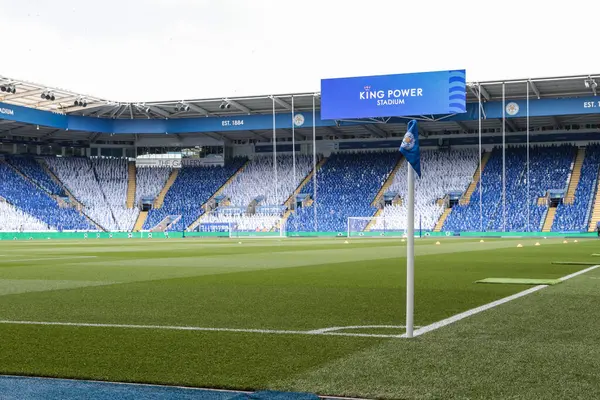18 Mayıs 202 'de King Power Stadyumu' nda Leicester City ile Ipswich Town arasındaki Premier League karşılaşması öncesinde King Power Stadyumu 'nun genel bir görüntüsü.