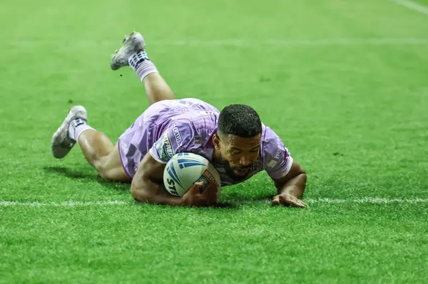 Wigan Warriors 'dan Kruise Leeming, İngiltere' nin Wigan şehrinde 16 Mayıs 2025 'te oynanan The Brick Community Stadyumu' nda Wigan Warriors 'a karşı oynadığı 11.