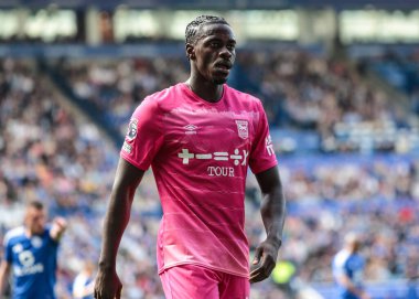 Ipswich Town 'dan Axel Tuanzebe Premier Lig maçı sırasında Leicester City, King Power Stadyumu' nda Ipswich Town 'a karşı, 18 Mayıs 2025