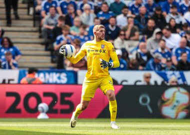Alex Palmer Ipswich Town Premier League maçında kaleci Leicester City, King Power Stadyumu 'nda Ipswich Town' a karşı, 18 Mayıs 2025