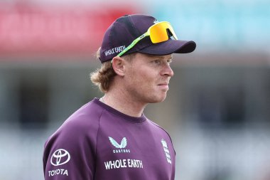 İngiltere 'den Ollie Pope, İngiltere' nin Trent Bridge, Nottingham 'da oynadığı 1. Rothesay Deneme Maçı' nda 22 Mayıs 202 'de oynanan karşılaşma öncesi ısınma maçında