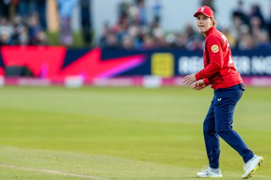 İngiltere 'den Nat Sciver-Brunt 1. Vitality IT20 Serisi sırasında İngiliz Kadınlar Batı Hint Adalarına Karşı Spitfire Ground, Canterbury, Birleşik Krallık, 21 Mayıs 202