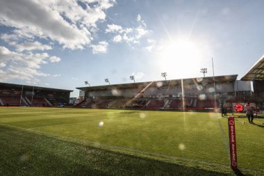 Leigh Spor Köyü, 22 Mayıs 2025 'te Leigh Spor Köyü' nde oynanan 12. Betfred Süper Lig karşılaşması öncesinde Leigh Leopards, Hull FC 'ye karşı.