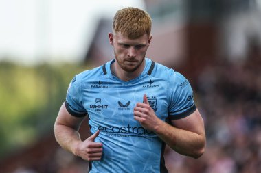 Hull FC 'den Harvey Barron, Betfred Süper Lig 12. raundunda Leigh Leopards, Hull FC' ye karşı Leigh Spor Köyü, Leigh, İngiltere, 22 Mayıs 2025