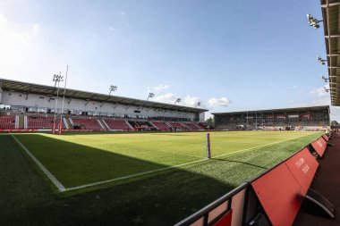 Leigh Spor Köyü, 22 Mayıs 2025 'te Leigh Spor Köyü' nde oynanan 12. Betfred Süper Lig karşılaşması öncesinde Leigh Leopards, Hull FC 'ye karşı.