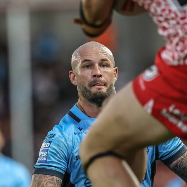 Hull FC 'den Zak Hardaker, Betfred Süper Lig 12. raundunda Leigh Leopards, Hull FC' ye karşı Leigh Spor Köyü, Leigh, İngiltere, 22 Mayıs 2025