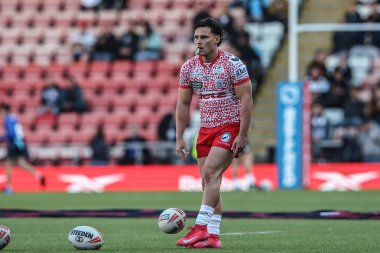 Leigh Leoparları 'ndan Lachlan Lam, maç öncesi ısınma turunda 12. Betfred Süper Lig karşılaşmasında Leigh Leopards' a karşı Hull FC, Leigh Spor Köyü, Leigh, Birleşik Krallık, 22 Mayıs 2025