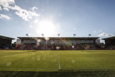 Leigh Spor Köyü, 22 Mayıs 2025 'te Leigh Spor Köyü' nde oynanan 12. Betfred Süper Lig karşılaşması öncesinde Leigh Leopards, Hull FC 'ye karşı.