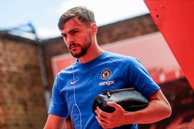 Chelsea 'den Kiernan Dewsbury-Hall, Premier League maçından önce Nottingham Forest' a karşı Chelsea City Ground, Nottingham, İngiltere 'de 25 Mayıs 2025' te City Ground 'a geldi.