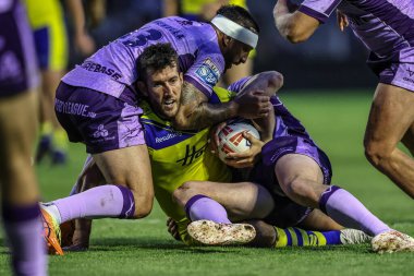 Warrington Wolves 'tan Stefan Ratchford, 23 Mayıs 2025' te Warrington, İngiltere 'deki Halliwell Jones Stadyumu' nda oynanan 12.