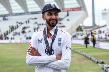 İngiltere 'nin Shoaib Bashir serisinin oyuncusu Rothesay Test Maçı' nda 3. İngiltere, Trent Bridge, Nottingham 'da Zimbabwe' ye karşı 24 Mayıs 2025