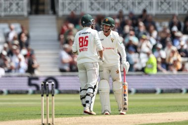 Zimbabwe 'den Brian Bennett, İngiltere' nin Trent Bridge, Nottingham, İngiltere 'de oynadığı 2. Rothesay Test Maçı' nda (50 koşu) yarım yüzyıl (50 koşu) kutluyor.