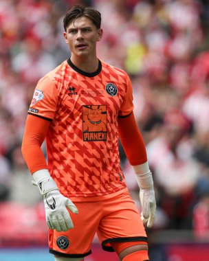 Sheffield United takımından Michael Cooper 24 Mayıs 2025 'te Wembley Stadyumu' nda Sheffield United ile Sunderland arasındaki final maçında