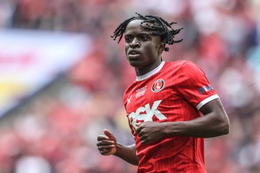 Charlton Athletic takımından Tyreece Campbell 25 Mayıs 2025 'te Wembley Stadyumu' nda Charlton Athletic ile Leyton Orient arasında oynanan final maçında