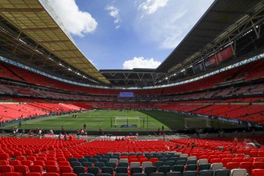 Wembley Stadyumu 'nun Wembley Stadyumu' nun Wembley Stadyumu 'nda oynanan Charlton Athletic - Leyton Orient maçı öncesinde 25 Mayıs 2025