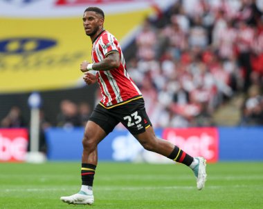 Sheffield United takımından Tyrese Campbell 24 Mayıs 2025 'te Wembley Stadyumu' nda Sheffield United ile Sunderland arasında oynanan final maçında
