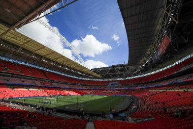 Wembley Stadyumu 'nun Wembley Stadyumu' nun Wembley Stadyumu 'nda oynanan Charlton Athletic - Leyton Orient maçı öncesinde 25 Mayıs 2025