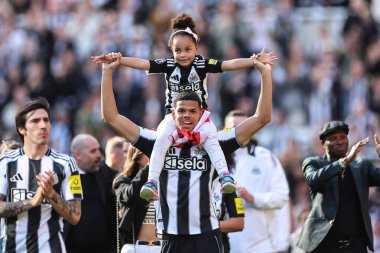 Newcastle United 'dan William Osula Premier League maçı sırasında Newcastle United Everton' a karşı St. James 's Park, Newcastle, İngiltere, 25 Mayıs 2025