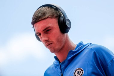 Chelsea 'den Cole Palmer, Premier Lig maçı öncesinde Nottingham Forest Chelsea' ye karşı City Ground, Nottingham, İngiltere 'de 25 Mayıs 2025' te City Ground 'a geldi.