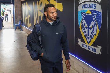 Warrington Wolves takımından Rodrick Tai, 23 Mayıs 2025 'te İngiltere' nin Warrington şehrindeki Halliwell Jones Stadyumu 'nda oynanan 12.