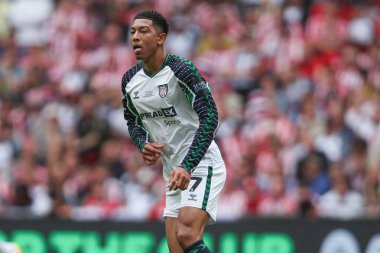 24 Mayıs 2025 'te Wembley Stadyumu' nda Sheffield United, Sunderland 'a karşı oynanan Gökyüzü İddia Şampiyonası Playoff Finali' nde Sunderland 'dan Jobe Bellingham.