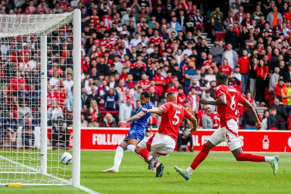 Chelsea 'den Levi Colwill Premier Lig maçında skor olarak 0-1 yaptı Nottingham Forest Chelsea' ye karşı City Ground, Nottingham, İngiltere, 25 Mayıs 2025
