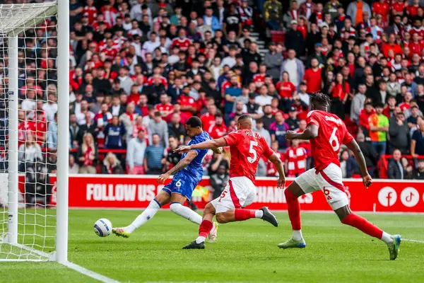 Chelsea 'den Levi Colwill Premier Lig maçında skor olarak 0-1 yaptı Nottingham Forest Chelsea' ye karşı City Ground, Nottingham, İngiltere, 25 Mayıs 2025