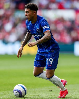 Chelsea 'den Jadon Sancho Premier Lig maçında topla koşuyor Nottingham Forest Chelsea' ye karşı City Ground, Nottingham, İngiltere, 25 Mayıs 2025