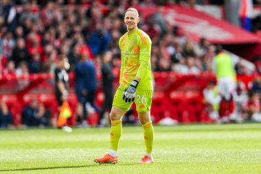 Nottingham Ormanı 'ndan Matz Sels, Nottingham Forest' ın Chelsea 'ye karşı oynadığı Premier League maçında 25 Mayıs 2025' te tepki gösterdi.