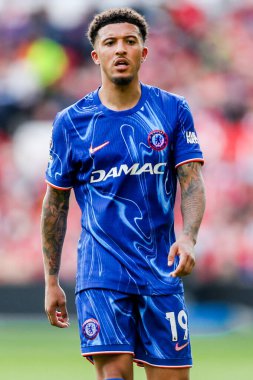 Chelsea 'den Jadon Sancho Premier Lig maçı sırasında Nottingham Forest' a karşı Chelsea City Ground, Nottingham, İngiltere 'de 25 Mayıs 2025' te maçı izliyor.