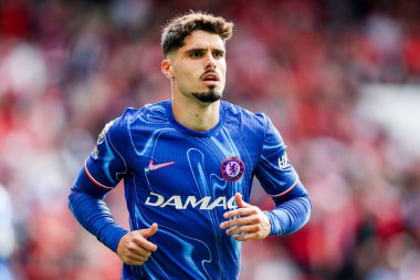 Chelsea 'den Pedro Neto Premier Lig maçı sırasında Nottingham Forest Chelsea' ye karşı City Ground, Nottingham, İngiltere 'de 25 Mayıs 2025' te