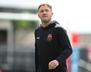 Salford Red Devils 'den Ryan Brierley Betfred Süper Lig karşılaşmasından önce Wakefield Trinity, Salford Red Devils' e karşı DIY Kitchens Stadyumu, Wakefield, İngiltere, 25 Mayıs 2025