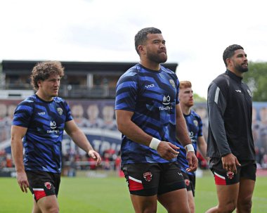 Salford Red Devils 'den Esan Marsters Betfred Süper Lig karşılaşmasından önce Wakefield Trinity, Salford Red Devils' e karşı DIY Kitchens Stadyumu, Wakefield, İngiltere, 25 Mayıs 2025