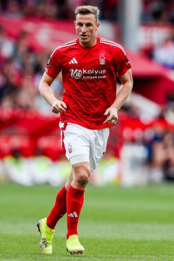 Nottingham Ormanı 'ndan Chris Wood Premier Lig maçı sırasında Nottingham Forest Chelsea' ye karşı 25 Mayıs 2025 'te City Ground, Nottingham, İngiltere' de maç yapıyor.