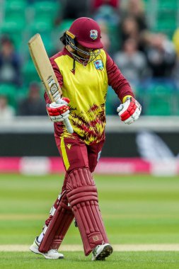 Batı Hint Adaları 'ndan Shabika Gajnabi, 23 Mayıs 2025' te Cloud County Ground, Chelmsford, Birleşik Krallık 'ta oynanan 3.