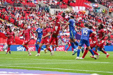 26 Mayıs 2025 'te Wembley Stadyumu' nda Wimbledon 'a karşı oynanan Gökyüzü İddia Ligi 2 Playoff Final maçı sırasında