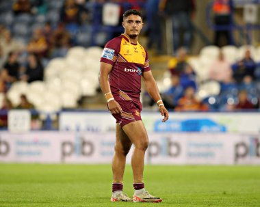 Huddersfield Giants takımının Kieran Rush 'ı Betfred Süper Lig 13. Raundu' nda Huddersfield Giants - Leigh Leopards maçında John Smith Stadyumu, Huddersfield, Birleşik Krallık, 29 Mayıs 2025