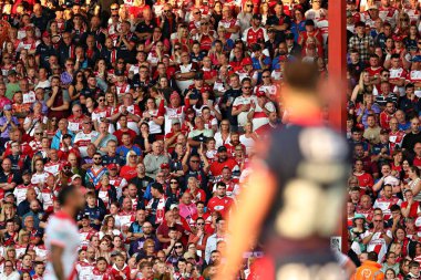 Hull KR taraftarları 13. Betfred Süper Lig karşılaşmasında Hull KR ile St Helens arasında oynanan Sewell Group Craven Park, Kingston üzerine Hull, Birleşik Krallık, 30 Mayıs 2025
