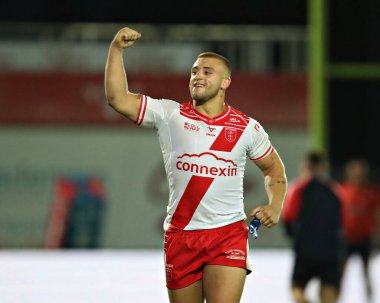 Hull KR 'dan Mikey Lewis, 30 Mayıs 2025' te İngiltere 'nin Hull kentinde oynanan Sewell Group Craven Park' ta oynanan 13.