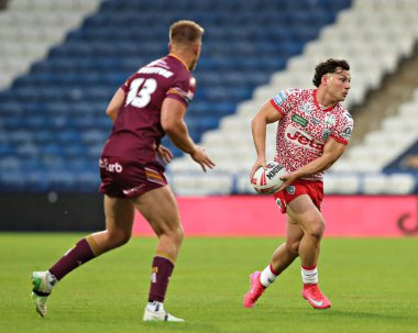 Leigh Leoparları 'ndan Lachlan Lam, Betfred Süper Lig 13. Raundunda Huddersfield Giants, John Smith Stadyumu' nda Leigh Leopards 'a karşı 29 Mayıs 2025' te oynanan karşılaşma.