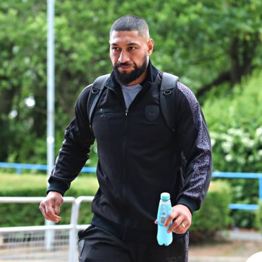 Betfred Süper Lig 13. Raundundan önce Leoparlar 'dan Isaac Liu John Smith Stadyumu' nda Huddersfield Giants 'a karşı Leigh Leopards maçında, 29 Mayıs 2025