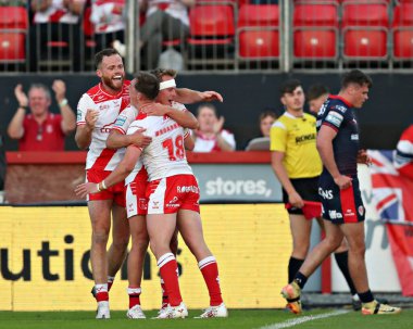 Hull KR 'dan Jack Broadbent, 30 Mayıs 2025' te İngiltere 'nin Hull kenti üzerinde Kingston' da oynanan Sewell Group Craven Park 'ta oynanan 13.