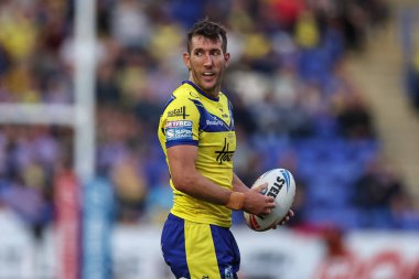 Warrington Wolves 'tan Stefan Ratchford, 30 Mayıs 2025' te Warrington, İngiltere 'deki Halliwell Jones Stadyumu' nda oynanan 13.