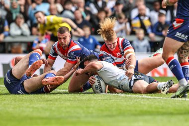 Leeds Rhinos 'tan Jake Connor, 31 Mayıs 2025' te Birleşik Krallık 'ın Leeds Stadyumu' nda oynanan Betfred Süper Lig 13. Raundu 'nda Leeds Gergedan-Wakefield Üçlemesi maçına gidiyor.