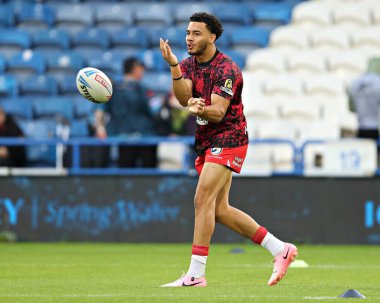 Betfred Süper Lig 13. Raundundan önce Leopar takımından Darnell McIntosh John Smith Stadyumu 'nda Huddersfield Giants ile Leigh Leopards maçında, 29 Mayıs 2025