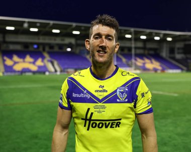 Warrington Wolves 'tan Stefan Ratchford' u deneyin. Betfred Süper Lig 13. Raundda oynadığı Warrington Wolves Castleford Tigers maçında 350. kez sahaya çıktı.