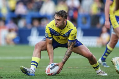Warrington Wolves takımından Sam Powell, 30 Mayıs 2025 'te Warrington Wolves ile Castleford Tigers arasında oynanan 13.