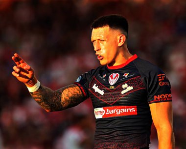 St. Helens Deon Cross, Betfred Süper Lig 13. Raundu 'nda Hull KR ile St Helens arasında oynanan Sewell Group Craven Park, Kingston üzerine Hull, İngiltere, 30 Mayıs 2025